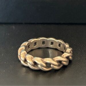 Sterling Silver Chain Link Ring size 7.
